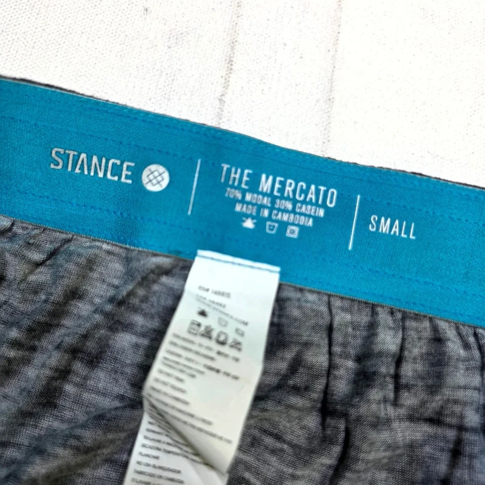 Stance The Mercato Boxer Shorts Mens Small Grey Black Colorblock Modal Underwear